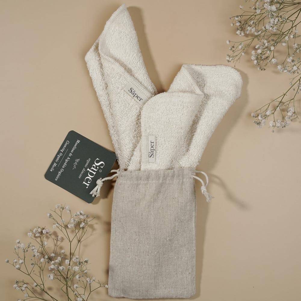 Muselinas orgánicas suaves de algodón BIO para desmaquillar y limpieza facial - Image 4